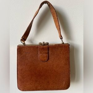 Vintage Brown Shoulder Bag Evening Leather Bag